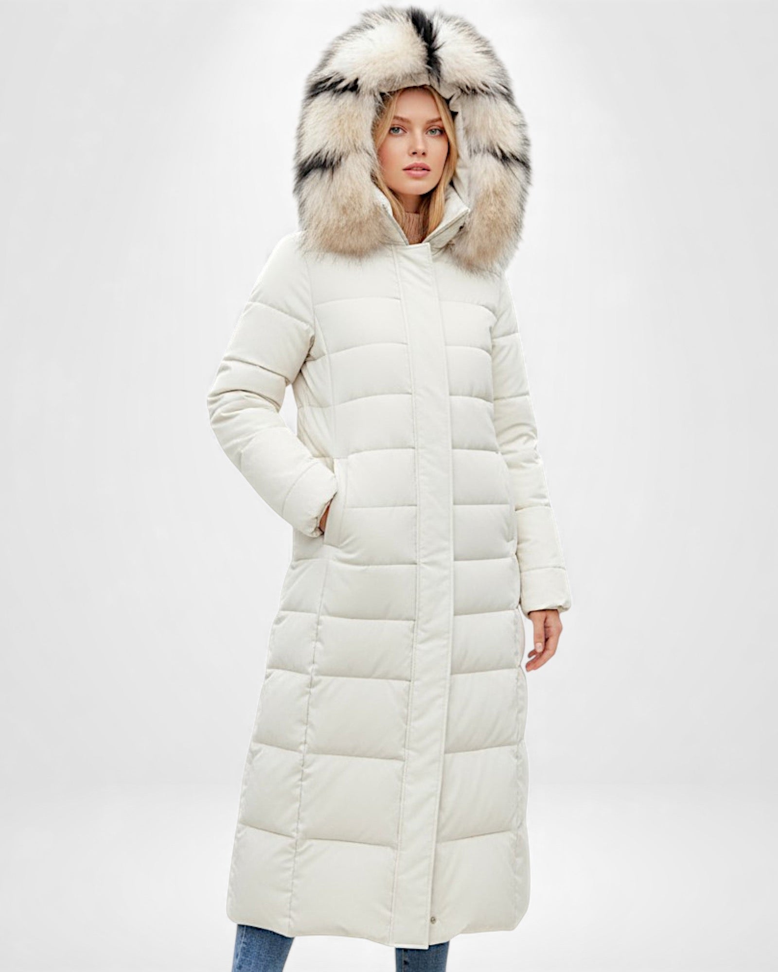 Damen Puffermantel mit Kapuze für Winter