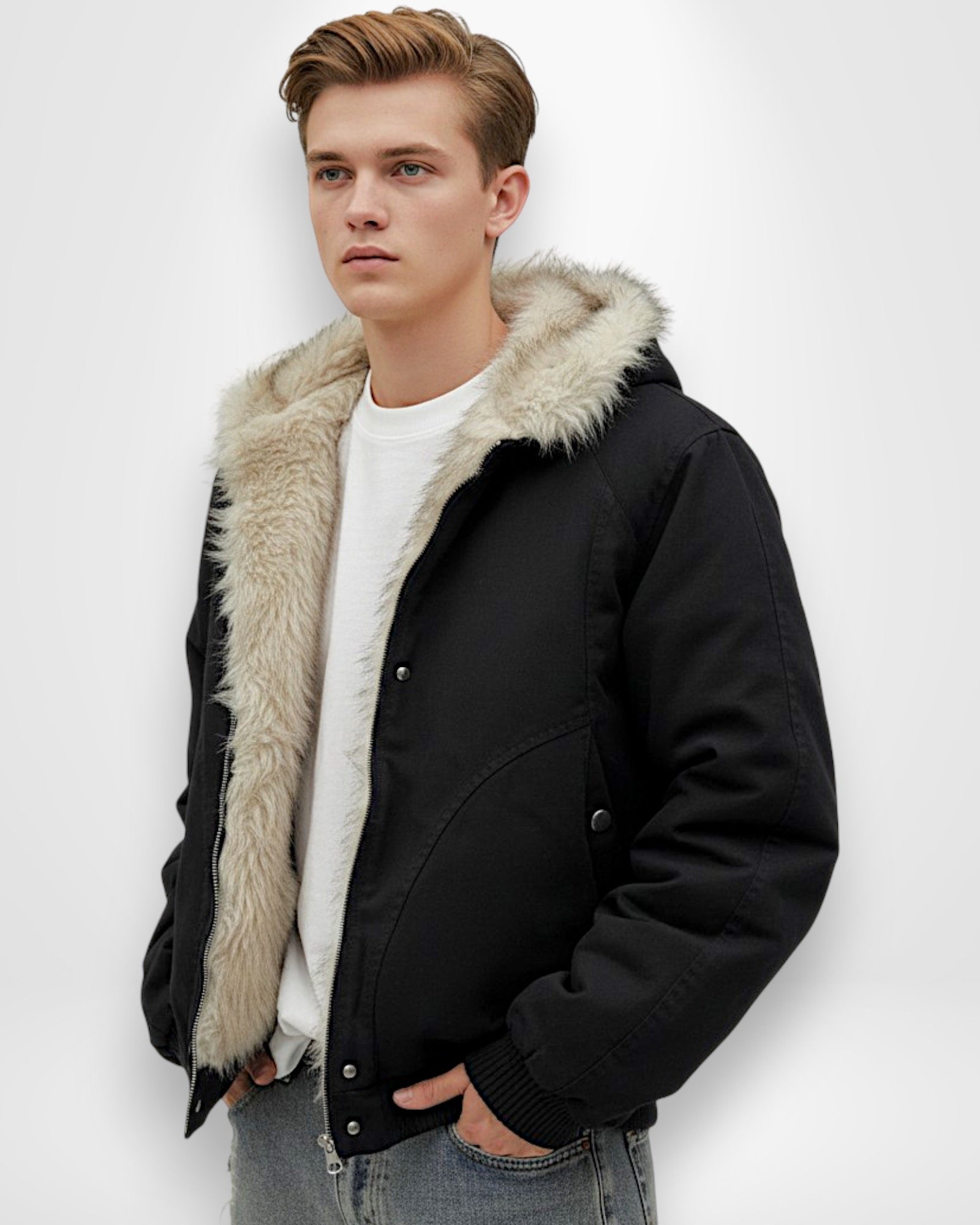 Winterjacke mit warmem Futter und flauschiger Kapuze | Unisex