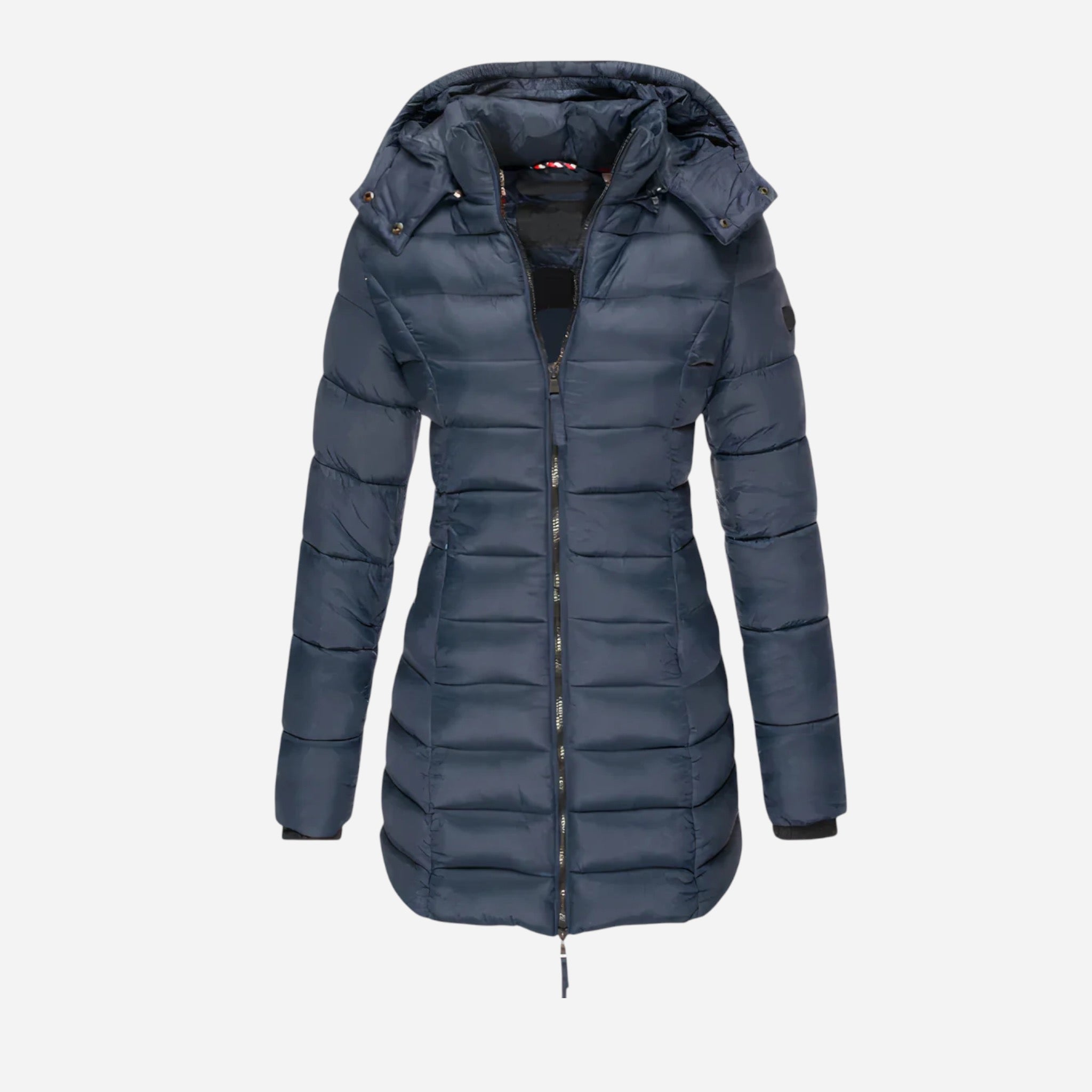 Taillierter Winter-Puffermantel für Damen