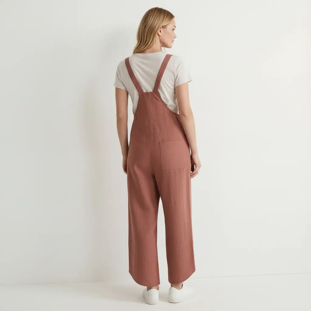 Leichte Latzhose für Damen in weitem Loose Fit