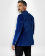 Samtblazer für Herren mit tailliertem Schnitt und Satin-Details