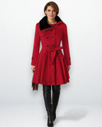 Winter Trenchcoat mit Gefüttertem Kragen