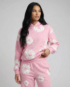 Jogginganzug für Damen mit Kapuzenpullover und Allover-Blumenprint
