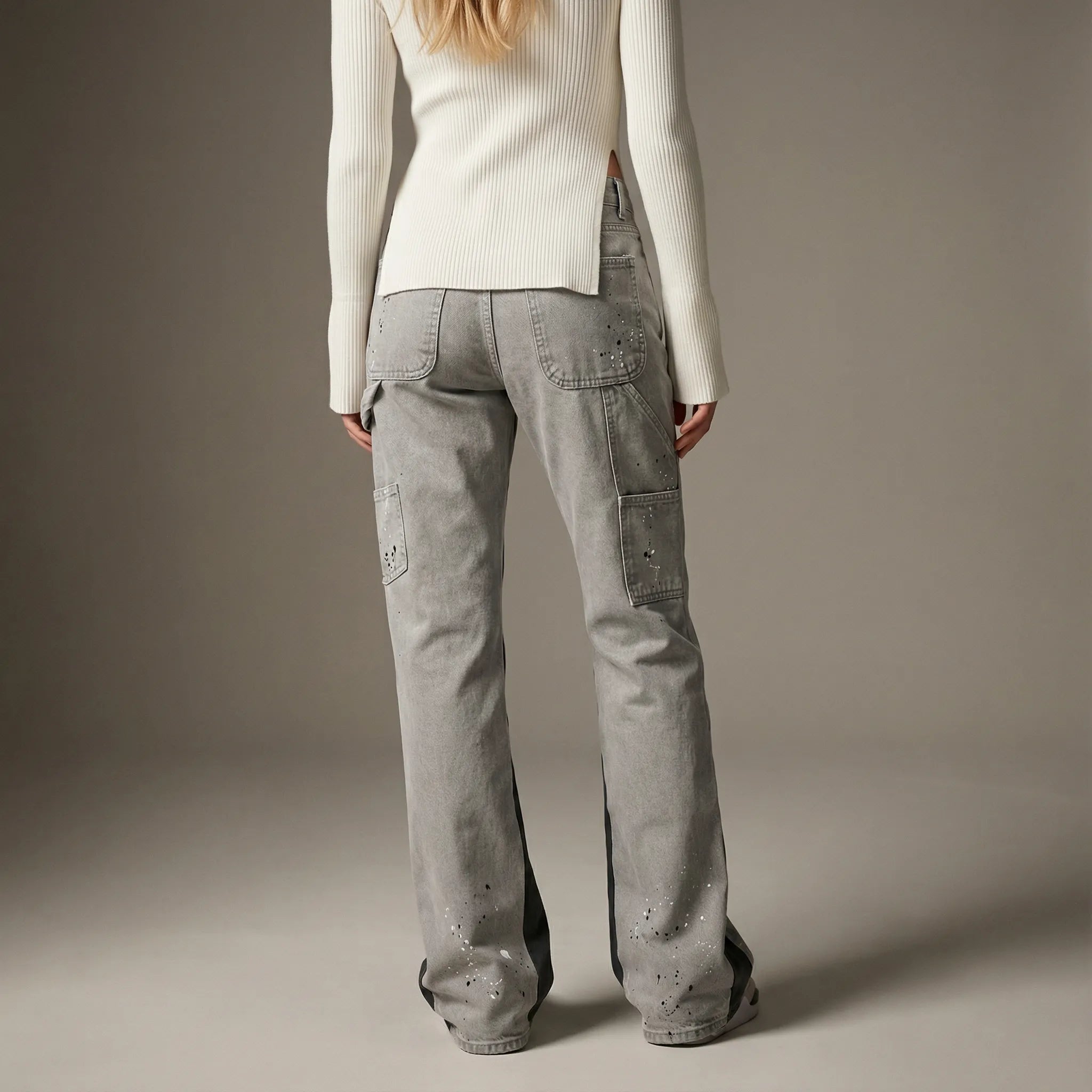 Schlaghose für Damen aus Denim im Carpetener-Stil