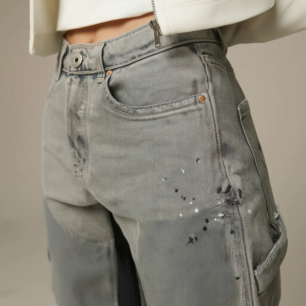 Schlaghose für Damen aus Denim im Carpetener-Stil