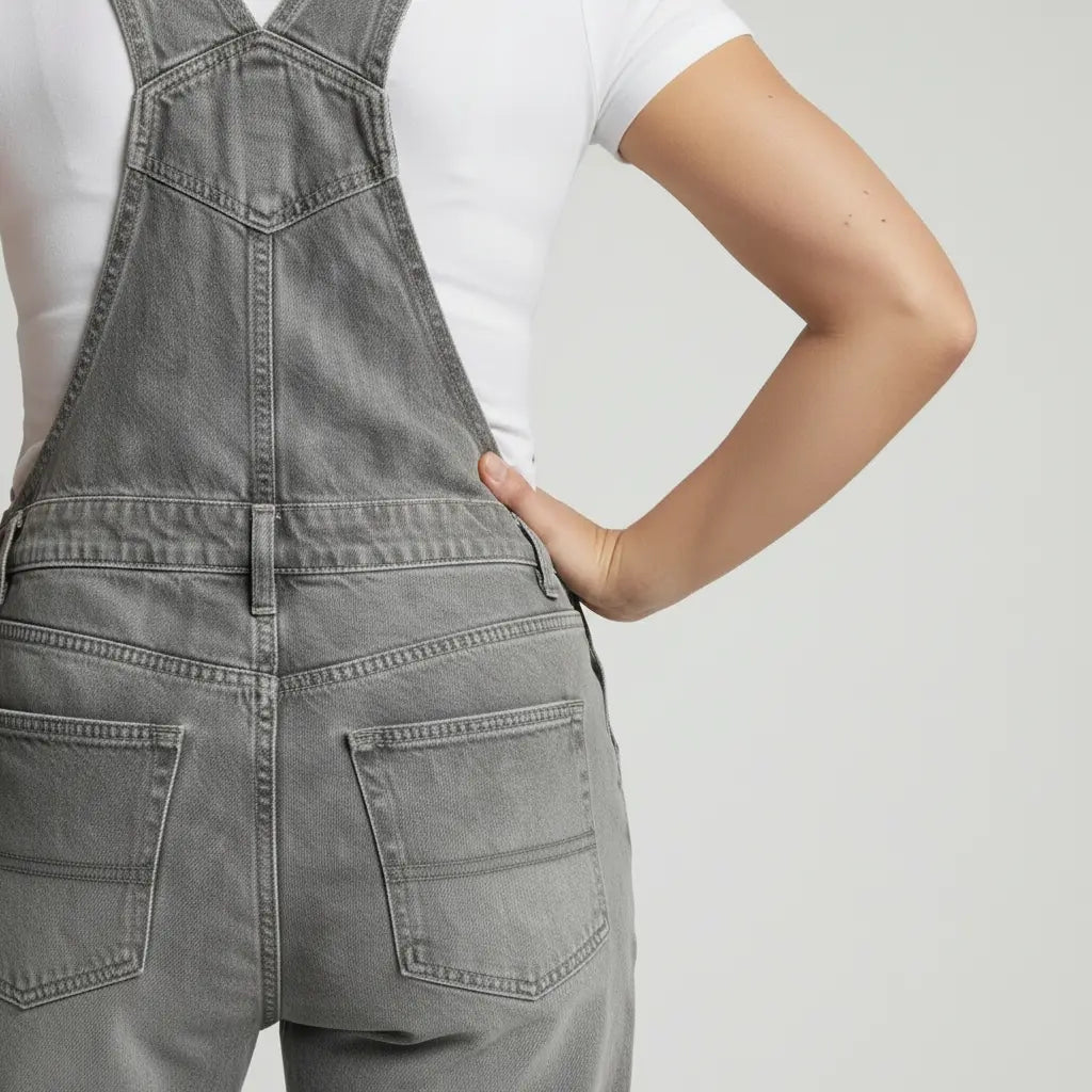 Denim-Latzhose für Damen in lockerer Passform