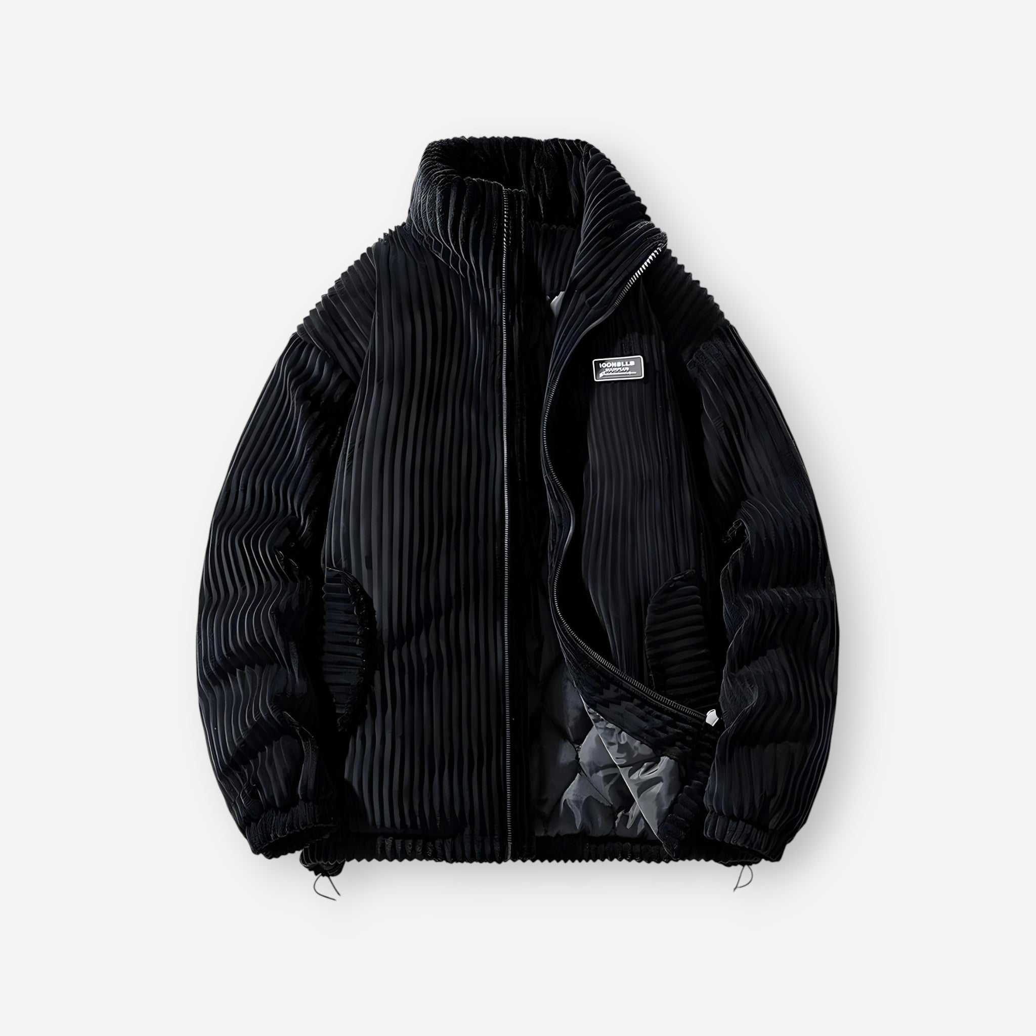 Bequeme Winterjacke aus Cord mit Stehkragen und ohne Kapuze