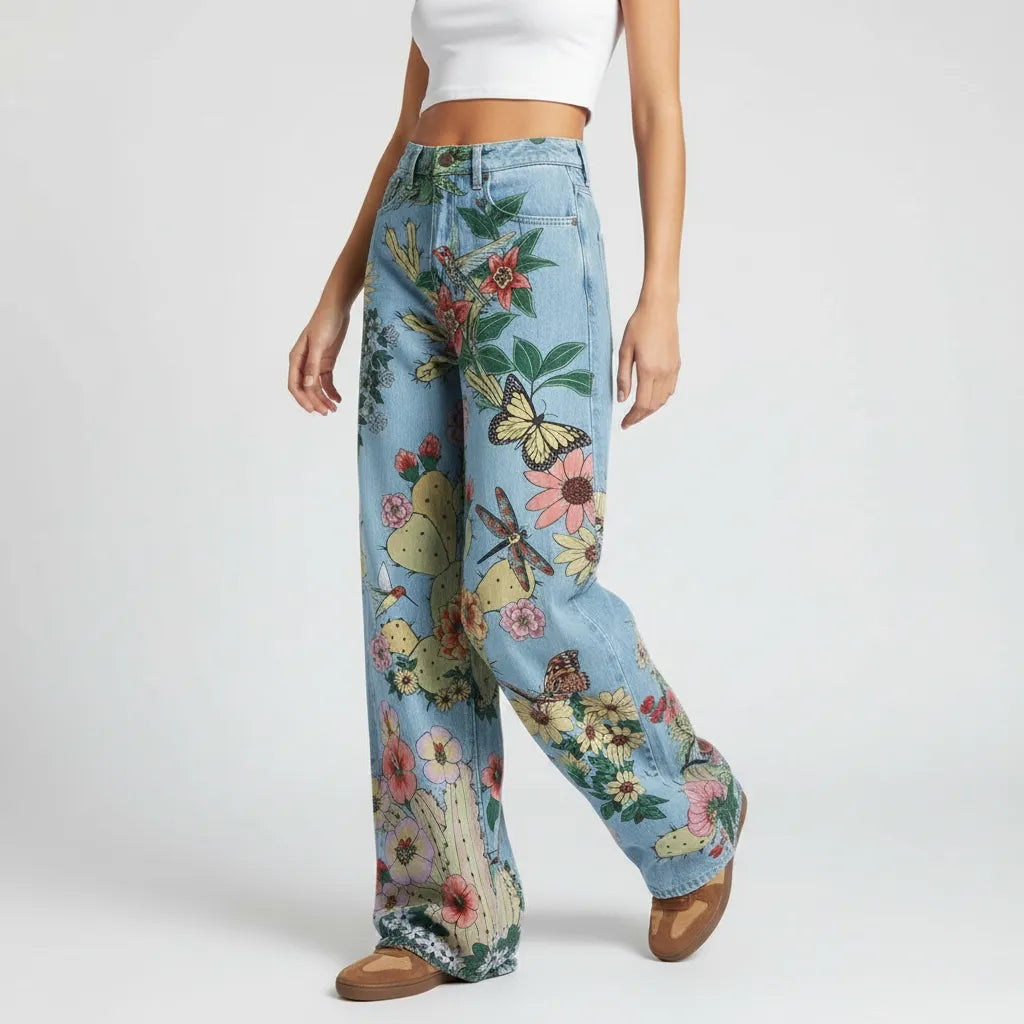 Flared Jeans für Damen mit hoher Taille im Casual-Stil