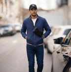 Blouson für Herren in Regular Fit mit Frontreißverschluss und Stehkragen