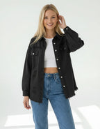 Ripped Shirtjacke für Damen mit lässigem Schnitt