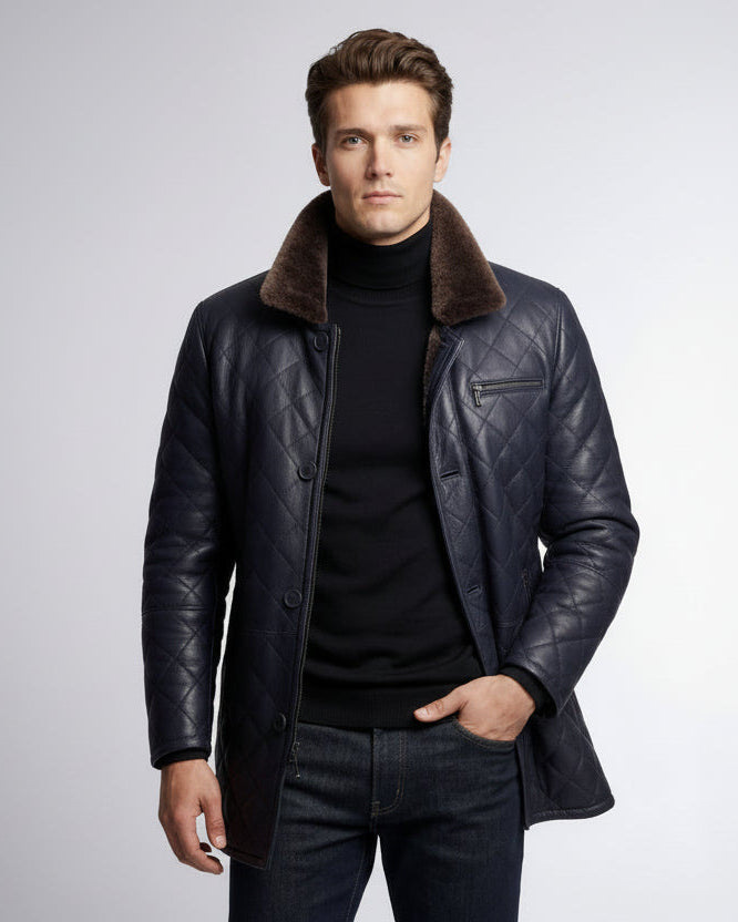 Steppjacke für Herren mit Kragen