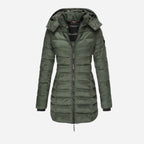 Taillierter Winter-Puffermantel für Damen