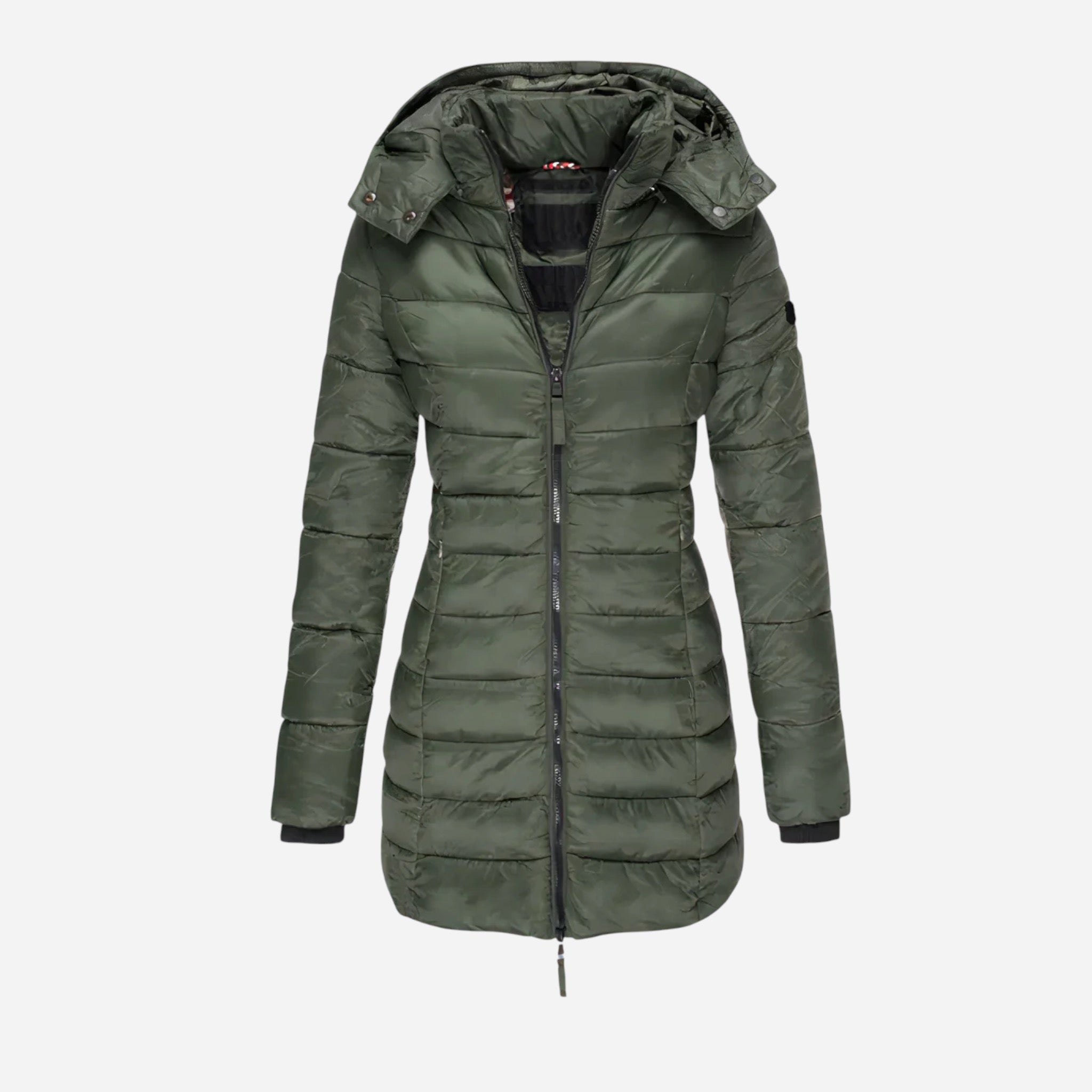 Taillierter Winter-Puffermantel für Damen