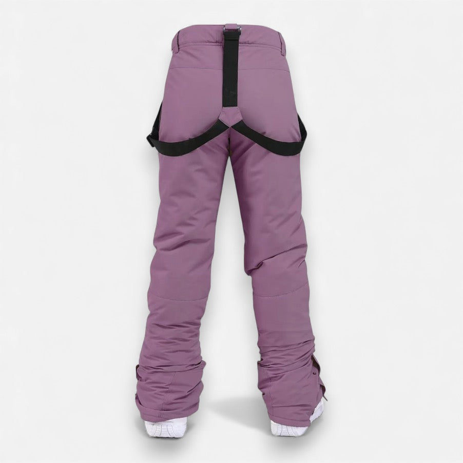 Warme Skihose für Damen mit bequemem Über-Boot Beinabschluss – einfarbig