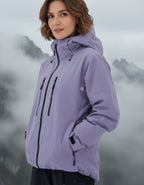 Unisex Skijacke mit Kapuze und zwei Brusttaschen mit Reißverschluss