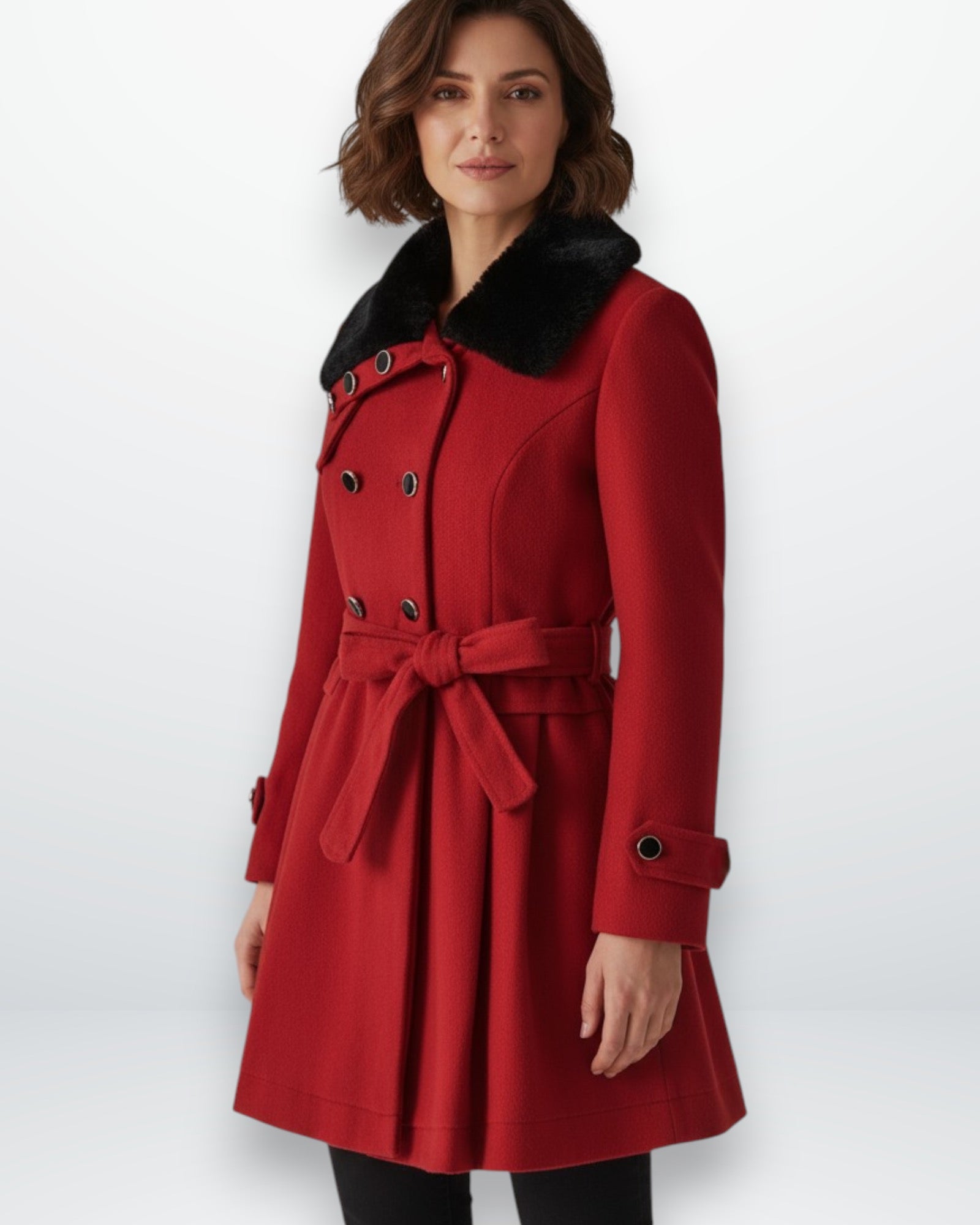 Winter Trenchcoat mit Gefüttertem Kragen