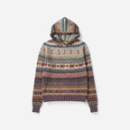 Damenpullover mit Kapuze im Norweger-Muster