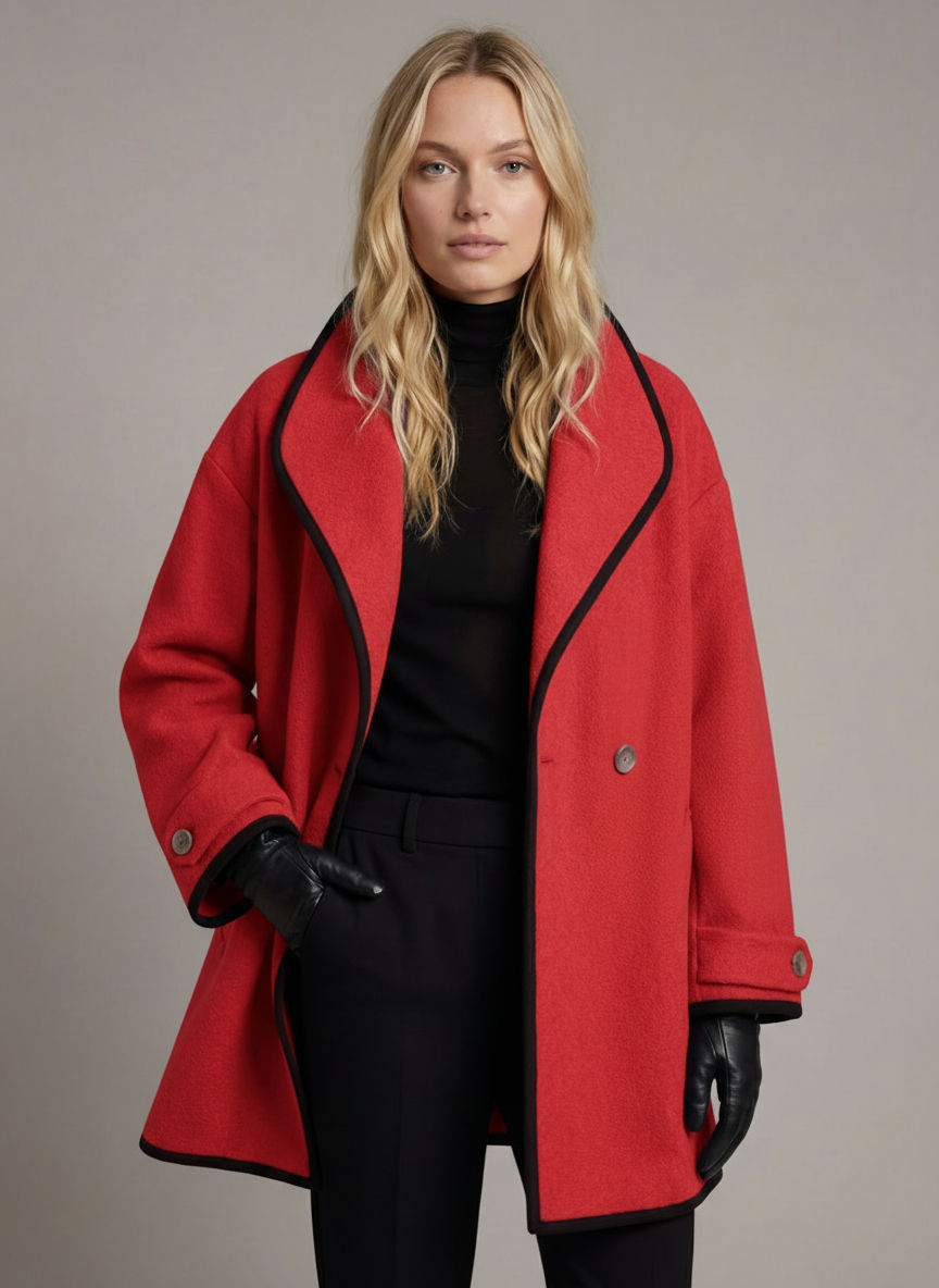 Eleganter Damen Kurzmantel in gerader Passform