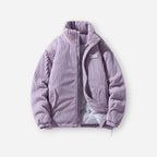 Bequeme Winterjacke aus Cord mit Stehkragen und ohne Kapuze