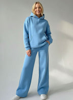 Oversized Hoodie-Set mit weiter Hose für Damen