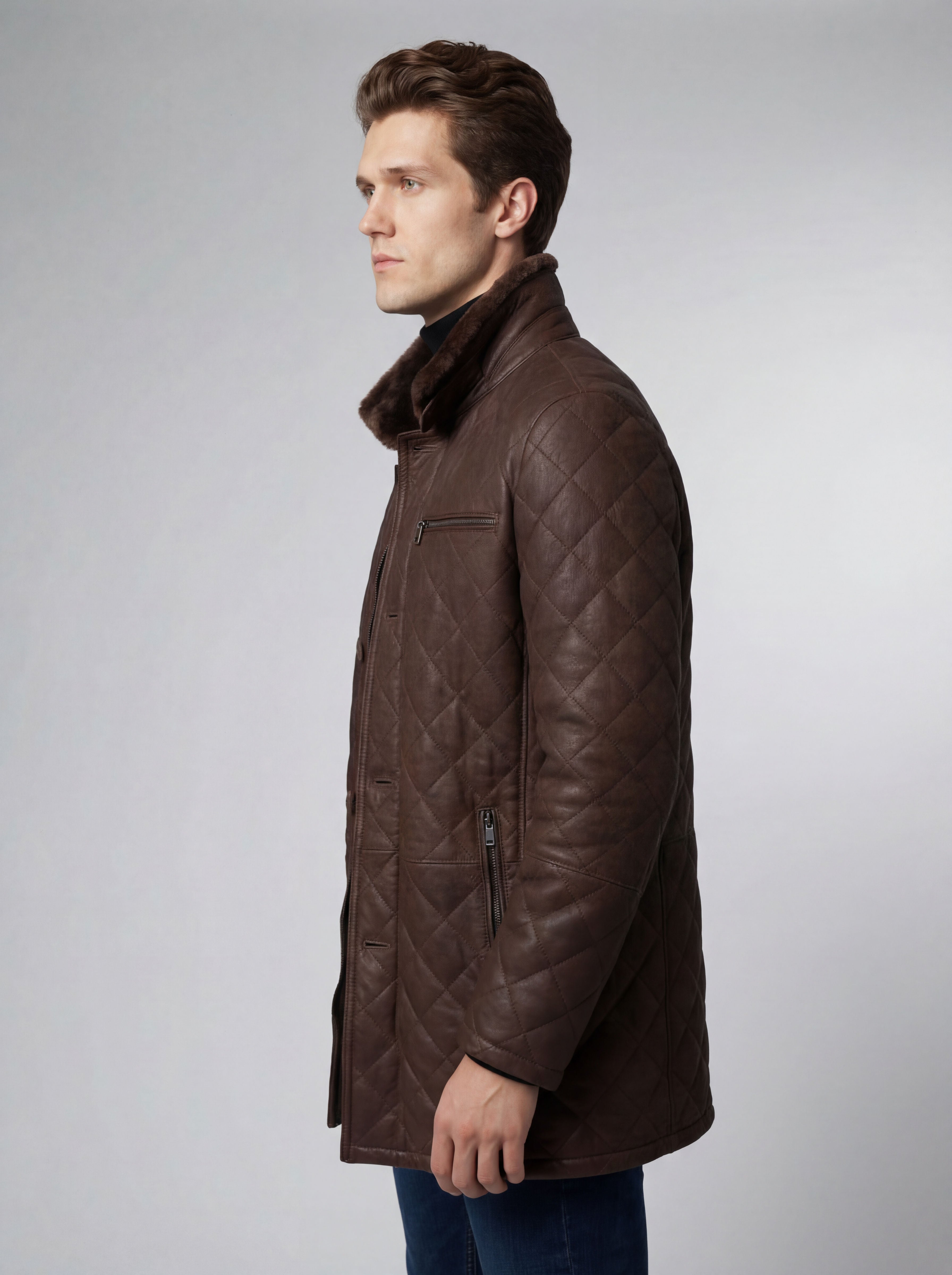 Steppjacke für Herren mit Kragen