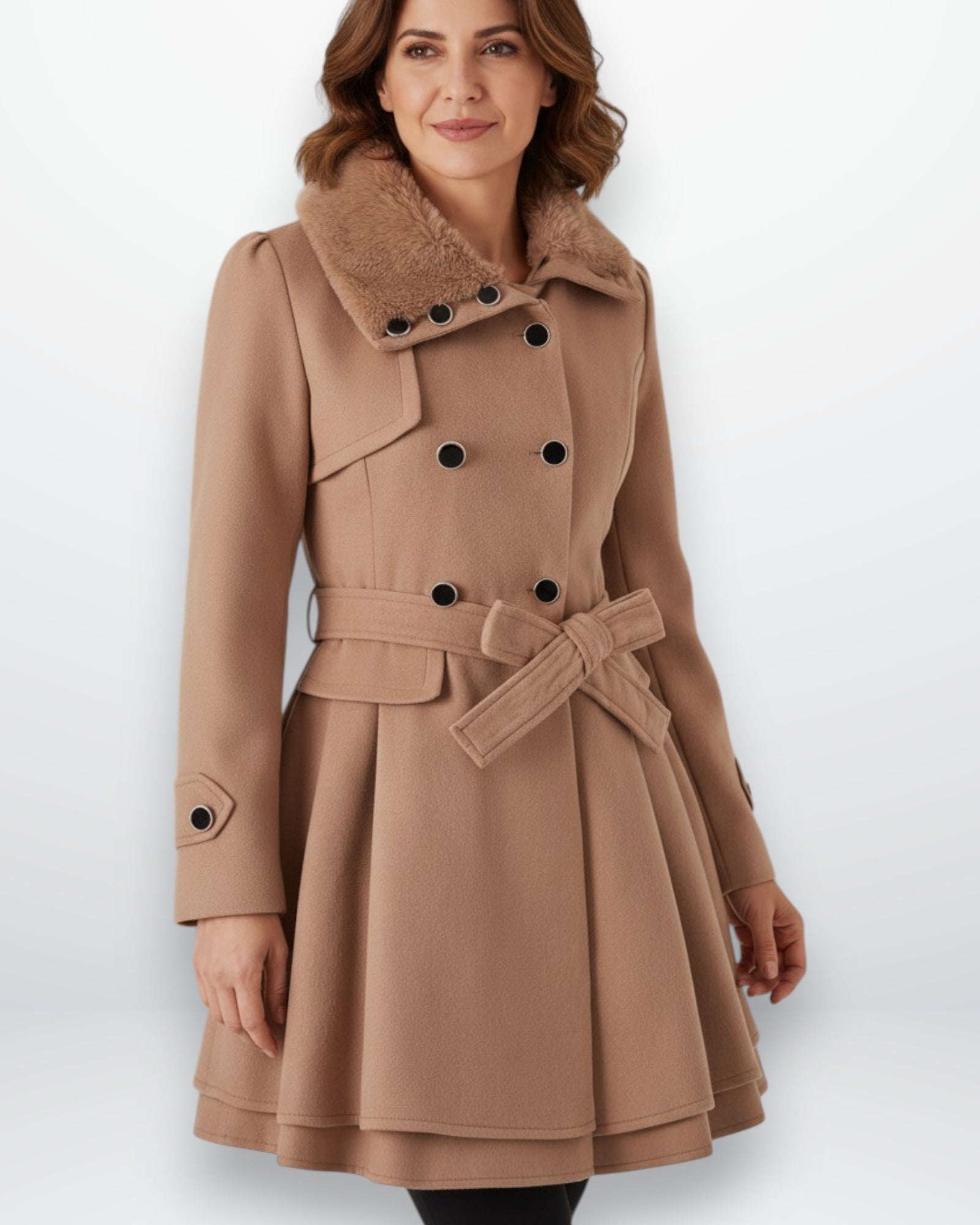 Winter Trenchcoat mit Gefüttertem Kragen