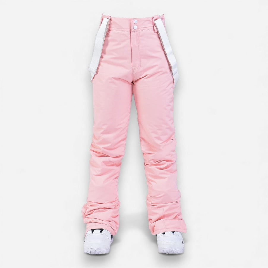 Warme Skihose für Damen mit bequemem Über-Boot Beinabschluss – einfarbig