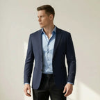 Bügelfreies Slim-Fit langarm Hemd für Herren mit Kragen in einfarbigem Design