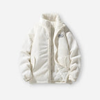 Bequeme Winterjacke aus Cord mit Stehkragen und ohne Kapuze