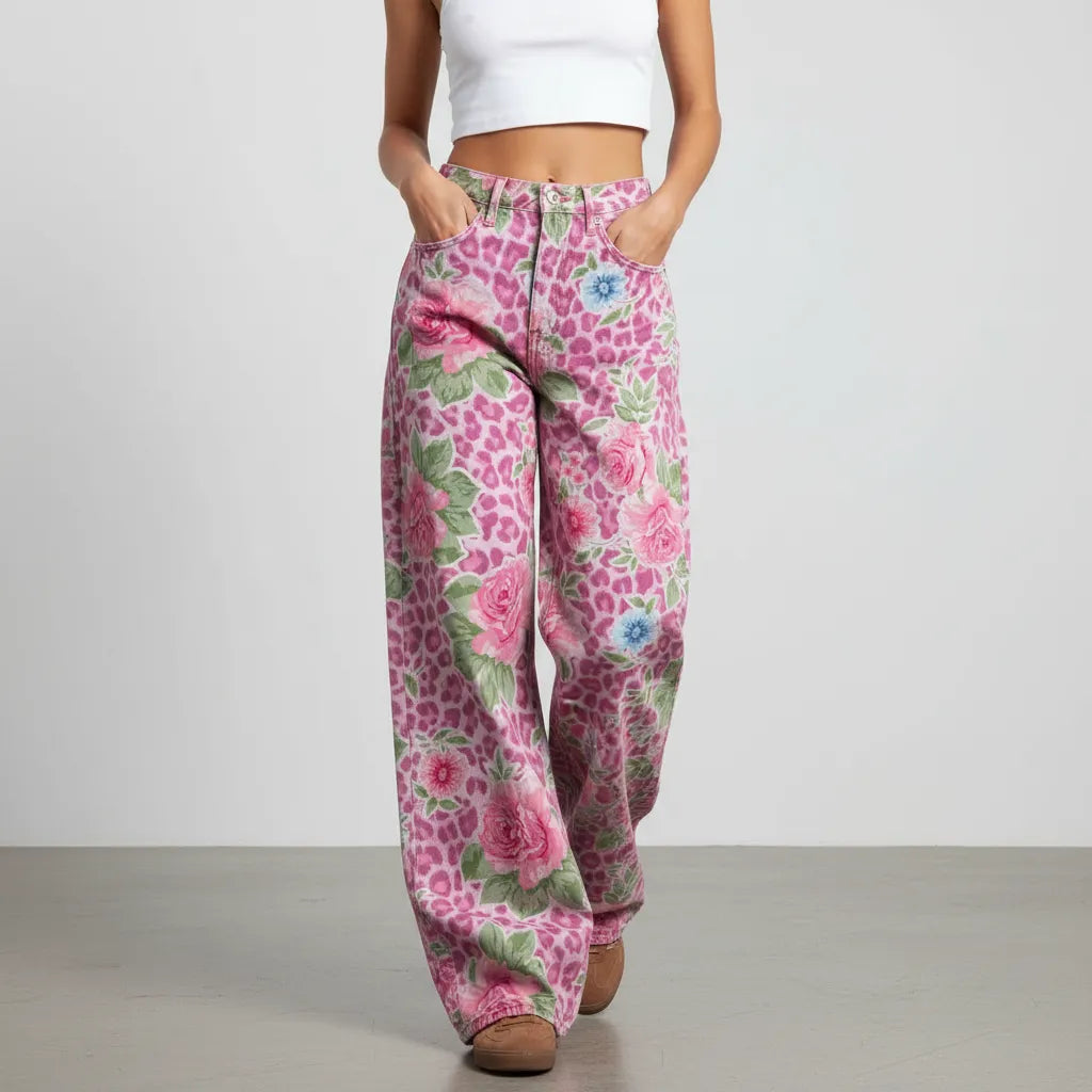 Flared Jeans für Damen mit hoher Taille im Casual-Stil