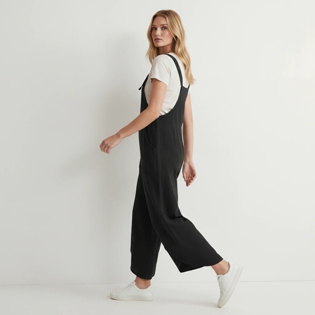 Leichte Latzhose für Damen in weitem Loose Fit