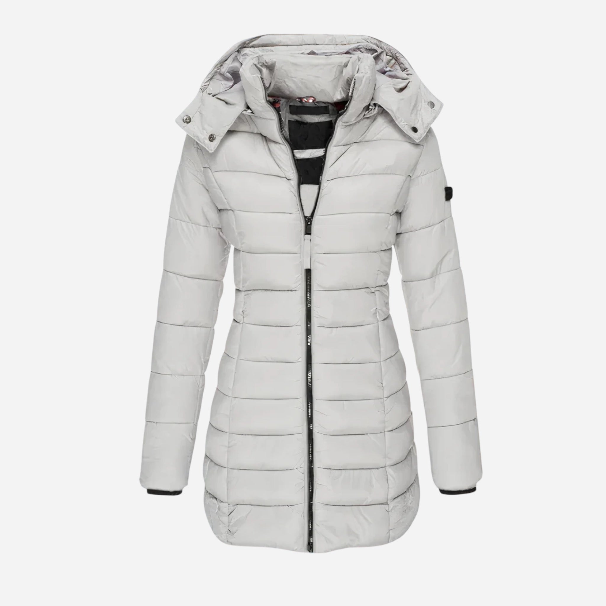 Taillierter Winter-Puffermantel für Damen