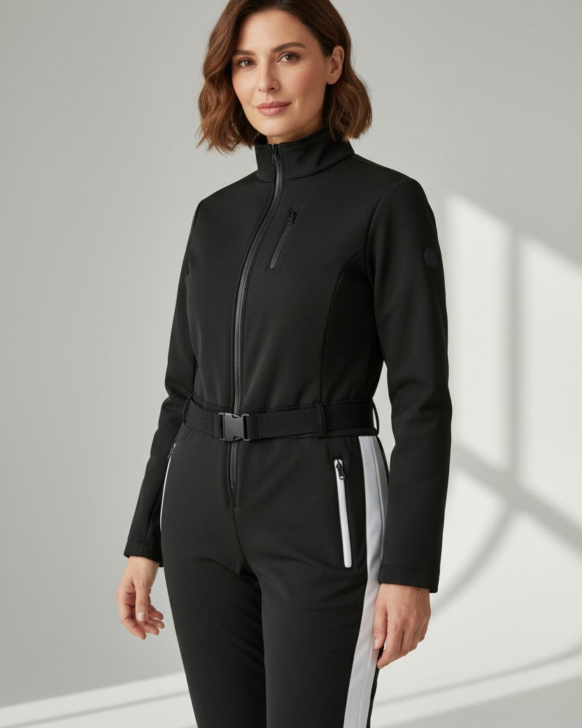 Damen Skianzug tailliert mit Kontrastdetails – figurbetont & sportlich