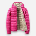 Wendbare Übergangsjacke für Damen mit Kapuze