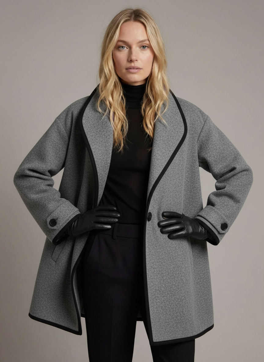 Eleganter Damen Kurzmantel in gerader Passform