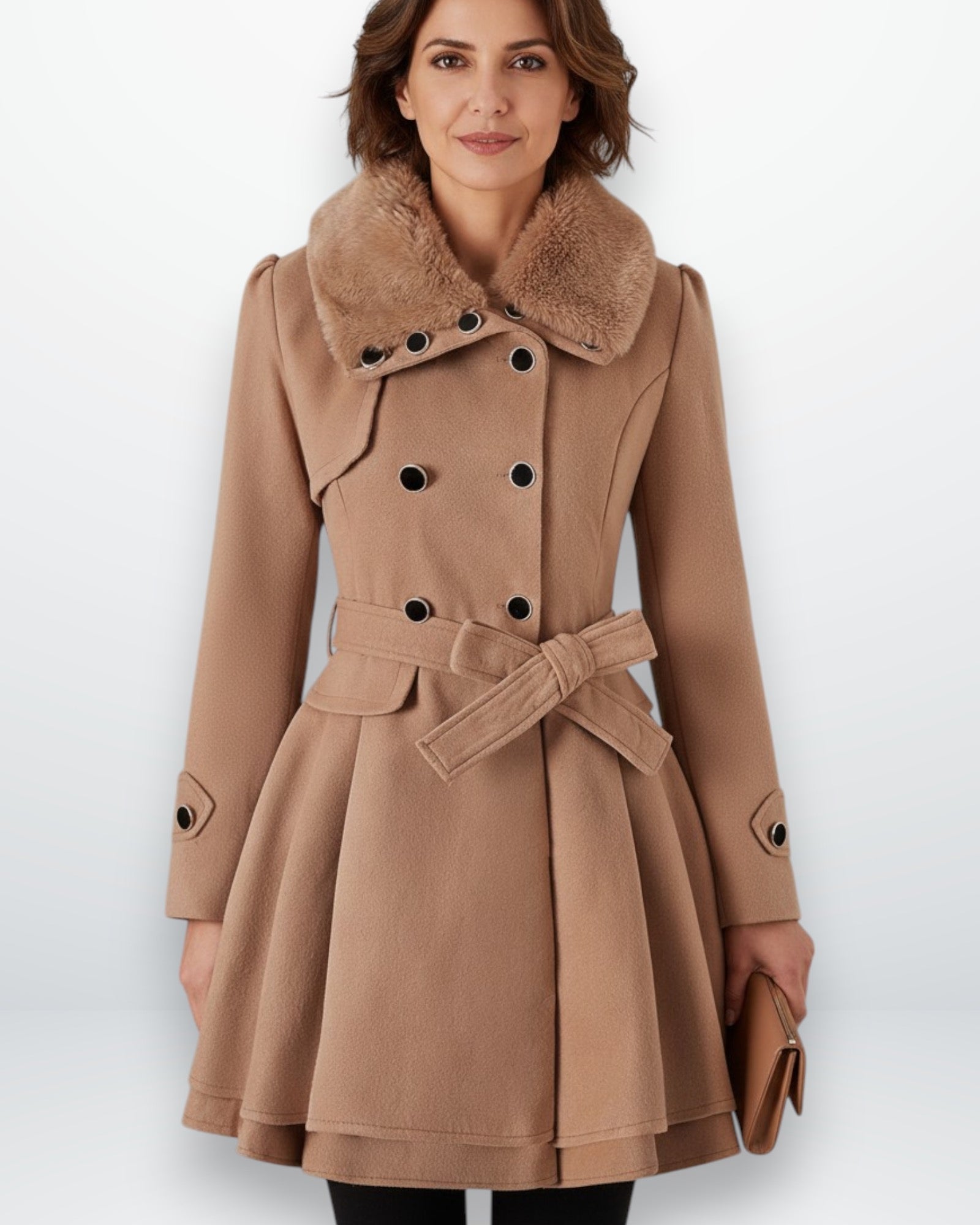 Winter Trenchcoat mit Gefüttertem Kragen