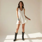 Metallische Cowboy-Stiefel für Damen im modernen Design