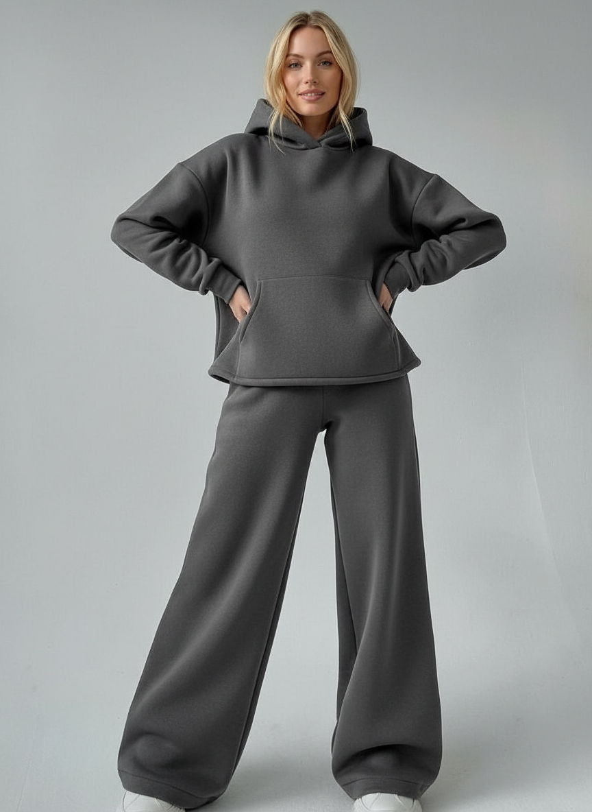 Oversized Hoodie-Set mit weiter Hose für Damen