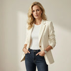 Blazer für Damen mit klassischem Revers und gerader Passform