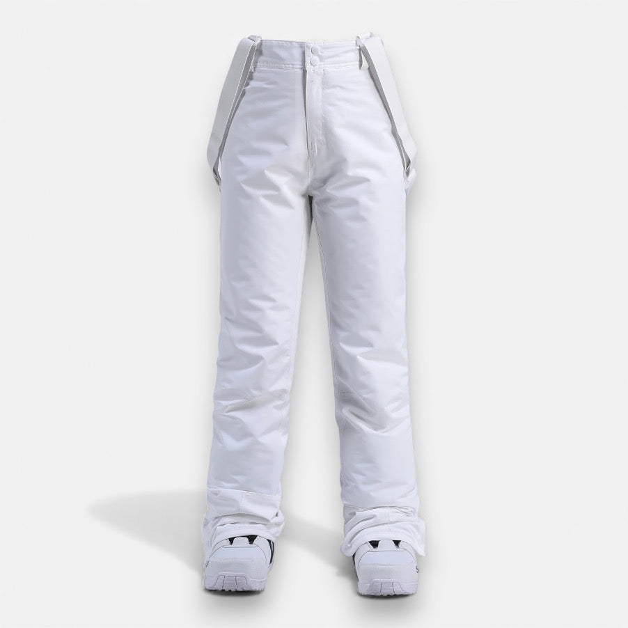 Warme Skihose für Damen mit bequemem Über-Boot Beinabschluss – einfarbig