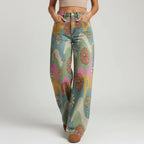 Flared Jeans für Damen mit hoher Taille im Casual-Stil