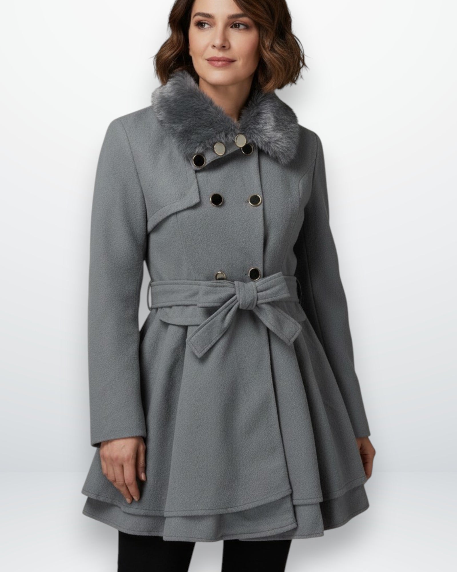 Winter Trenchcoat mit Gefüttertem Kragen