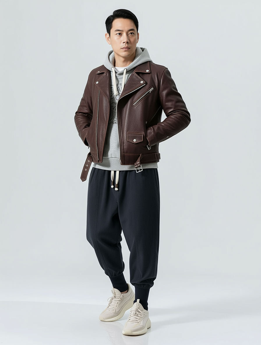 Weite Freizeithose für Herren mit hohen Bündchen und Kordelzug