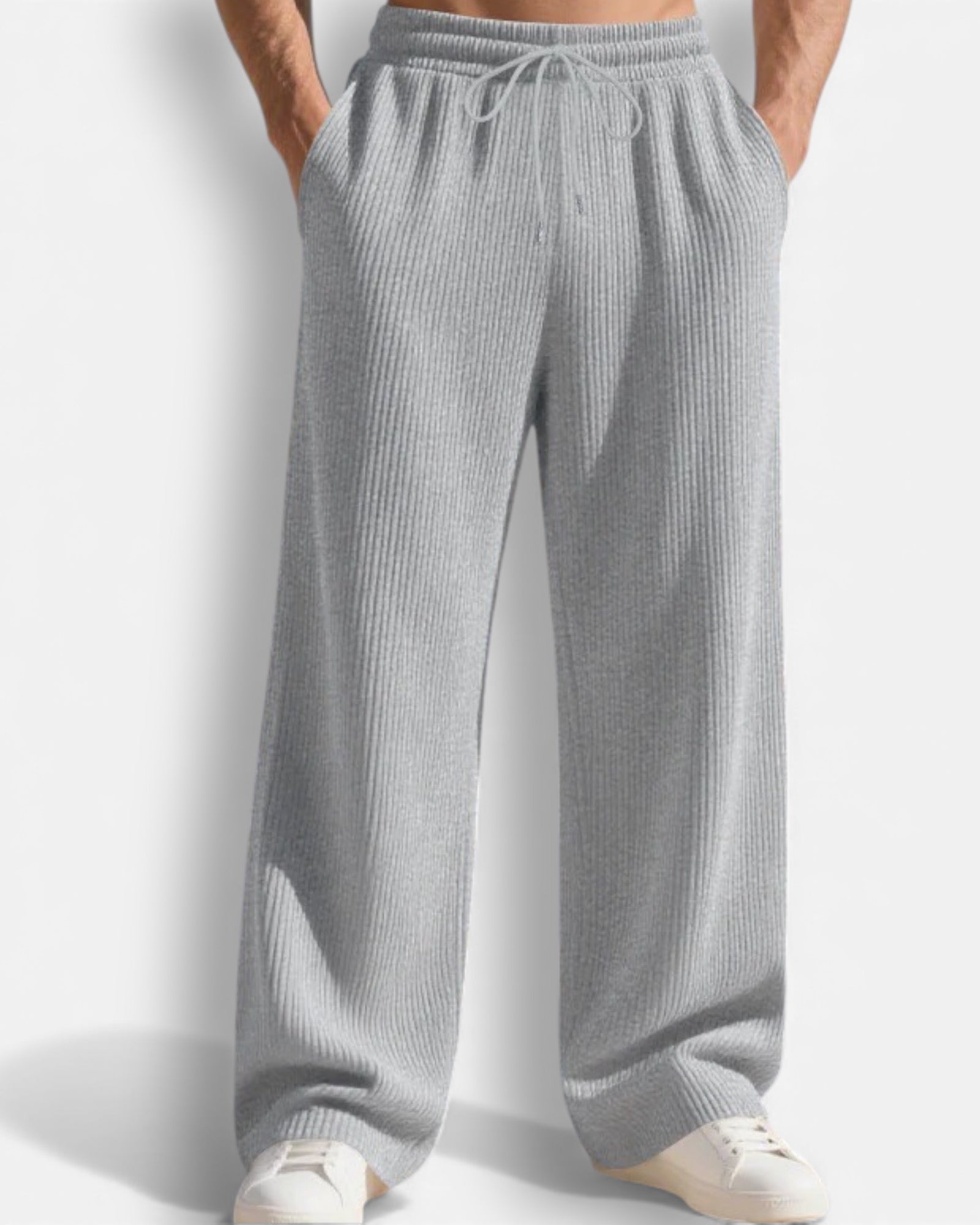 Freizeithose für Herren mit Elastischem Bund und Streifenmuster