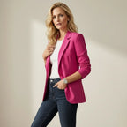 Blazer für Damen mit klassischem Revers und gerader Passform