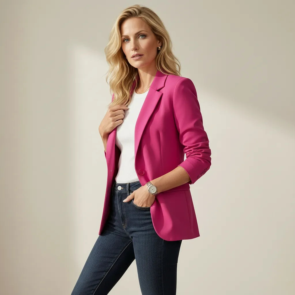Blazer für Damen mit klassischem Revers und gerader Passform