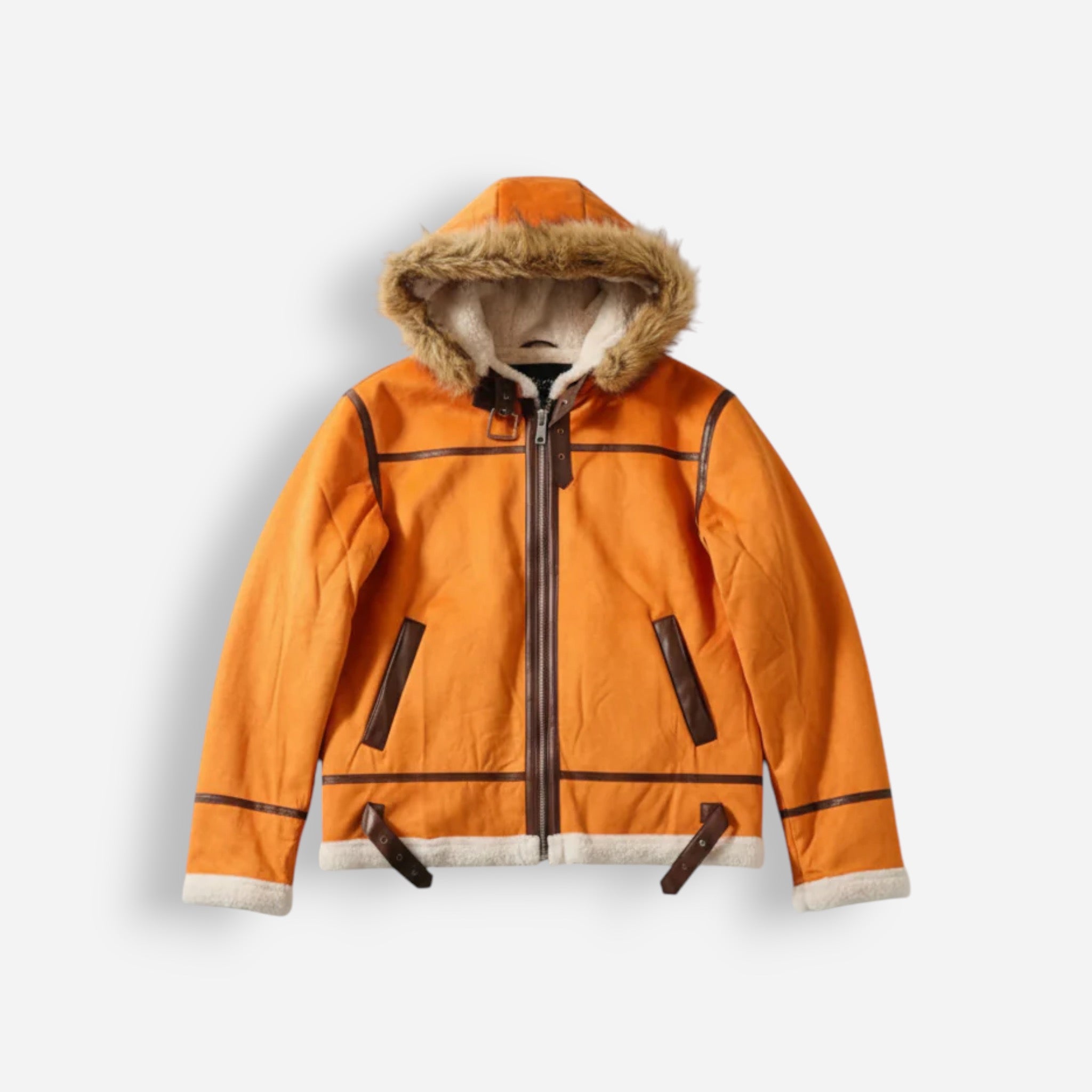 Aviator Winterjacke für Damen mit flauschig besetzter Kapuze