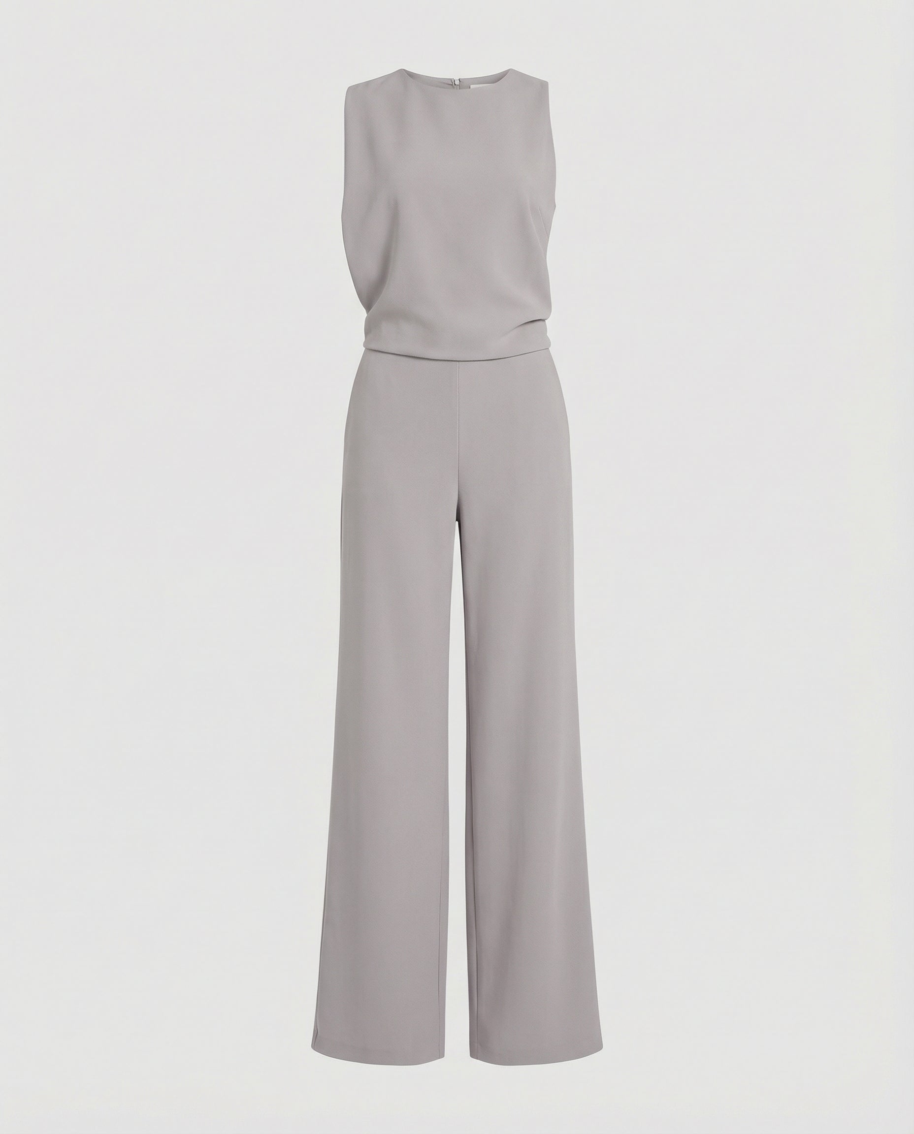 Weites Set im Jumpsuit Design mit Kurzarm Oberteil und Hohem Kragen