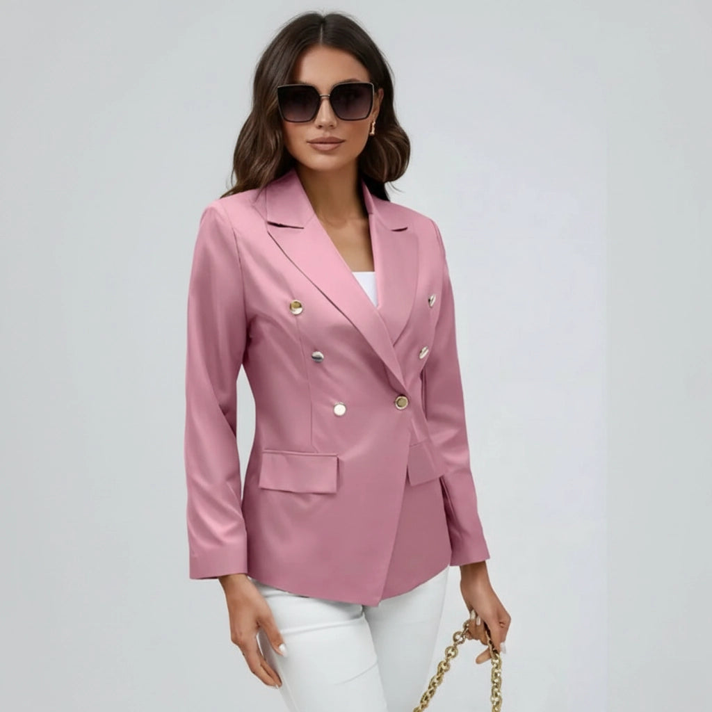 Taillierter Blazer für Damen im zweireihigen Design