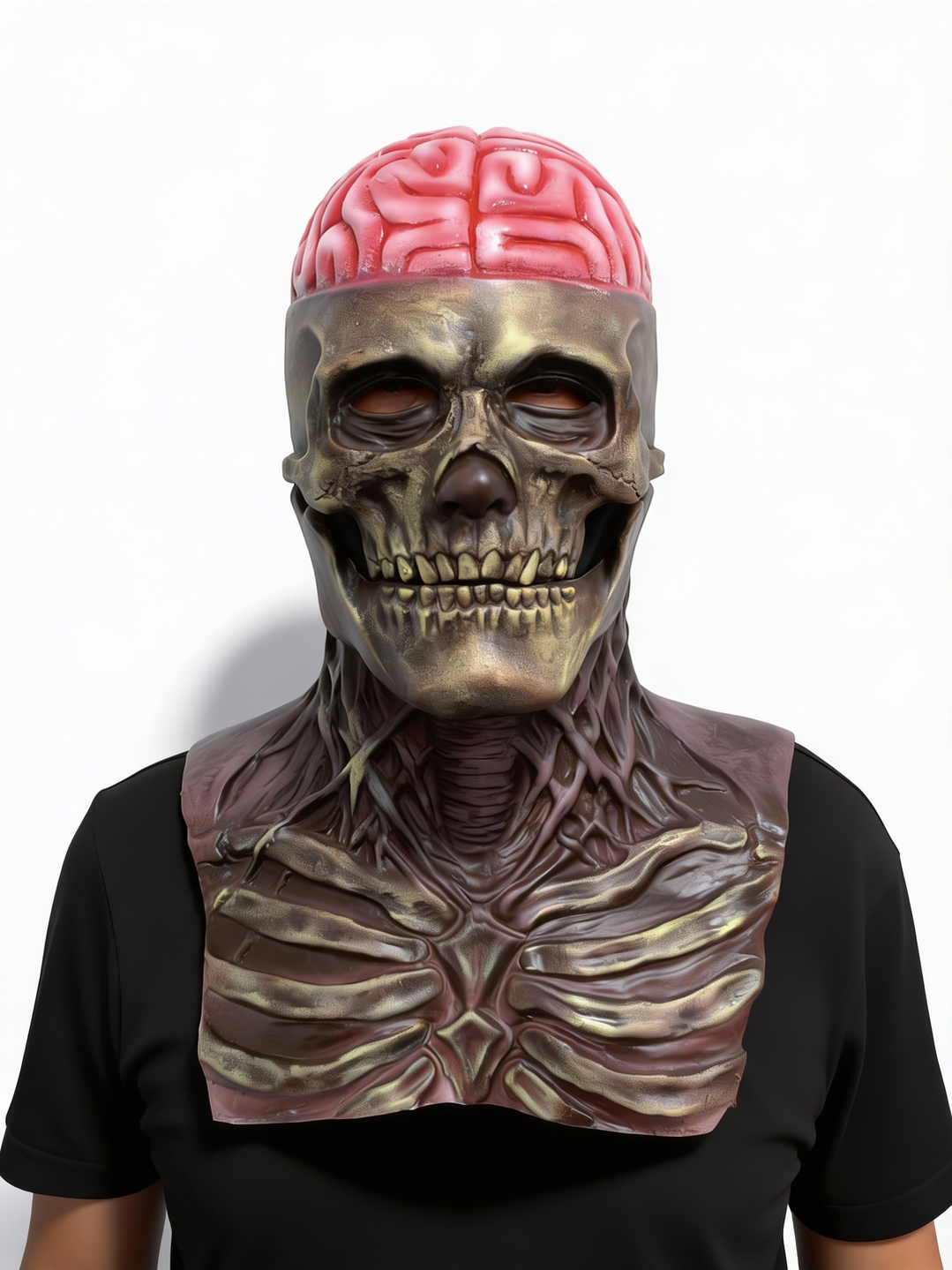 Totenkopfmaske aus Latex für Halloween und Kostümpartys